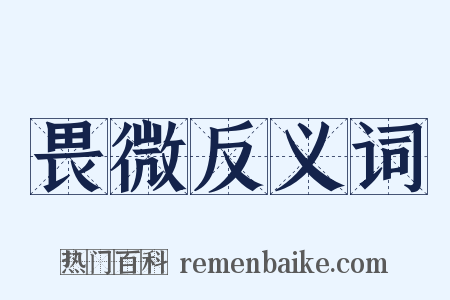 畏微反义词是什么意思的图片